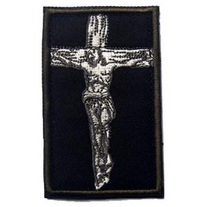 Tactical Embroidery Patch Airsoft Morale Patch 1 Jesus Christian Catholic Cross Tactical Embroidery Patch Hook & Loop Morale Patch Military Patch for Clothing Accessory Backpack Armband