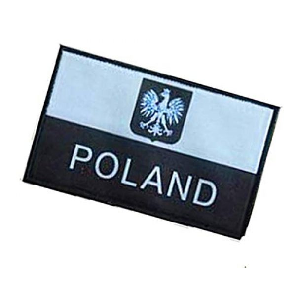 Fine Print Patch Airsoft Morale Patch 3 Polish Poland Flag Poland Eagle Military Hook Loop Tactics Morale Patch