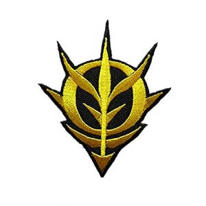 Embroidery Patch Airsoft Morale Patch 1 Mobile Suit Gundam -Zeon Military Hook Loop Tactics Morale Embroidered Patch (color1)