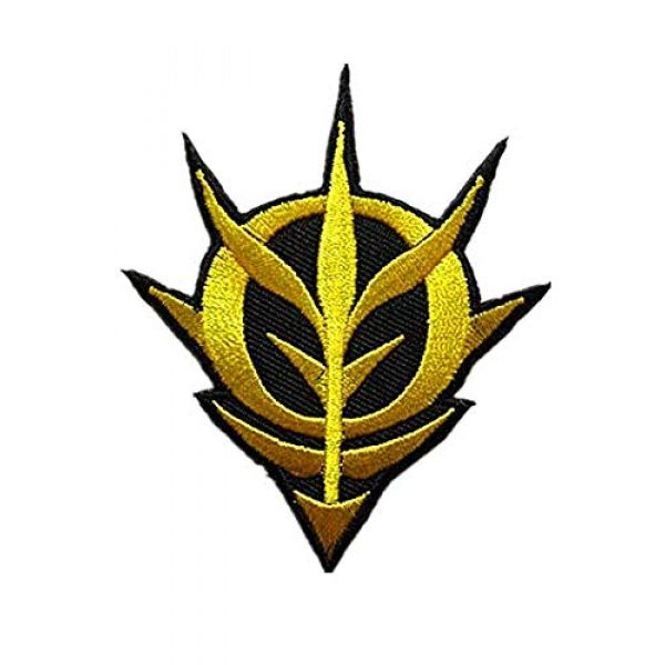 Embroidery Patch Airsoft Morale Patch 1 Mobile Suit Gundam -Zeon Military Hook Loop Tactics Morale Embroidered Patch (color1)
