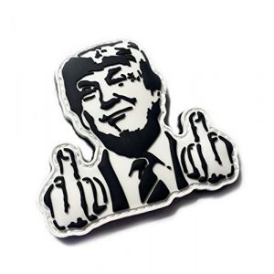 Empire Tactical USA Airsoft Morale Patch 1 Trump - Fuck Off Middle Fingers PVC Morale Patch 3"X 3" Middle Fingers - American Madei