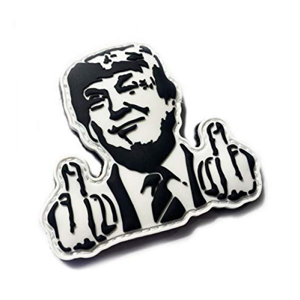 Empire Tactical USA Airsoft Morale Patch 1 Trump - Fuck Off Middle Fingers PVC Morale Patch 3"X 3" Middle Fingers - American Madei