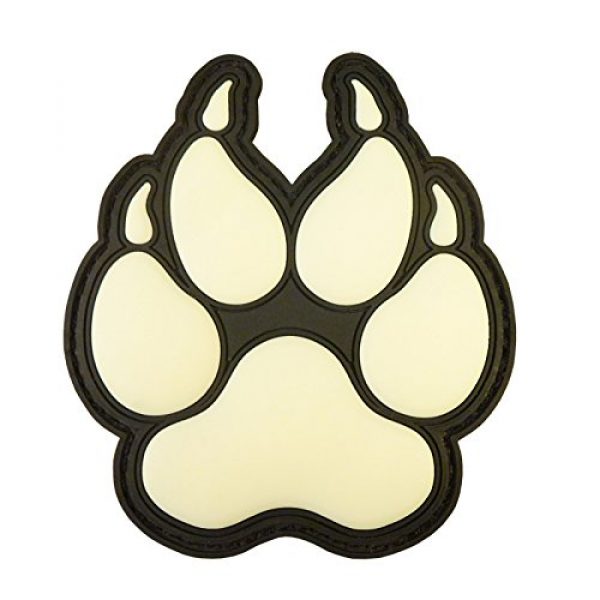 LEGEEON Airsoft Morale Patch 2 LEGEEON Glow Dark ACU K-9 Paw K9 Handler Dogs of War Morale Army Gear PVC Touch Fastener Patch