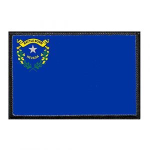 P PULLPATCH Airsoft Morale Patch 1 Nevada State Flag - Color Morale Patch | Hook and Loop Attach for Hats, Jeans, Vest, Coat | 2x3 in | by Pull Patch