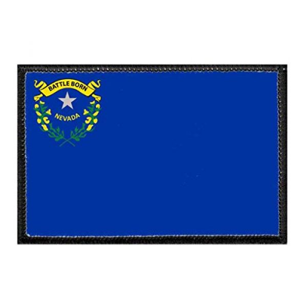 P PULLPATCH Airsoft Morale Patch 1 Nevada State Flag - Color Morale Patch | Hook and Loop Attach for Hats, Jeans, Vest, Coat | 2x3 in | by Pull Patch