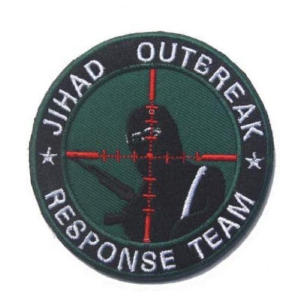Tactical Embroidery Patch Airsoft Morale Patch 6 Jihad Outbreak Response Team Tactical Embroidery Patch Hook & Loop Morale Patch Military Patch for Clothing Accessory Backpack Armband (6pcs)