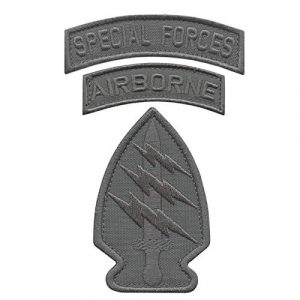 LEGEEON Airsoft Morale Patch 1 LEGEEON Bundle Set of 3 Wolf Gray Grey Patches Special Forces SF Airborne US Army Military Morale Tactical Badges