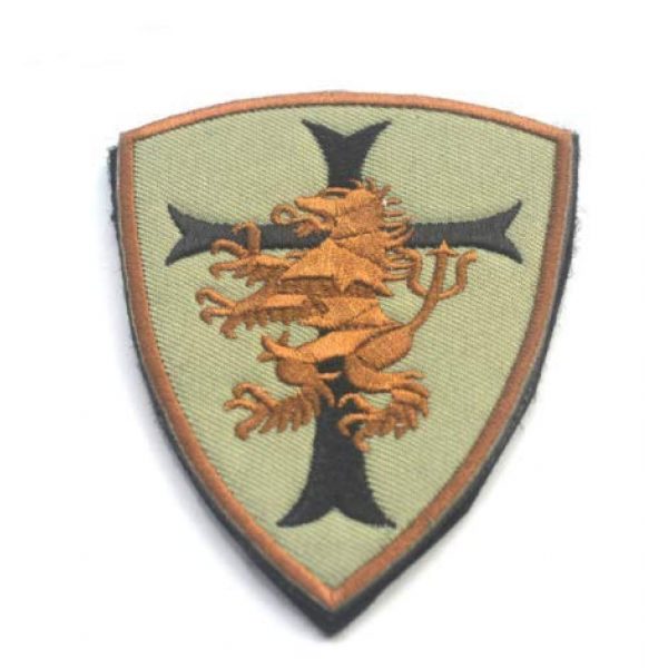 Tactical Embroidery Patch Airsoft Morale Patch 1 Devgru Lion Cross Crusader Embroidery Patch Military Tactical Morale Patch Badges Emblem Applique Hook Patches for Clothes Backpack Accessories