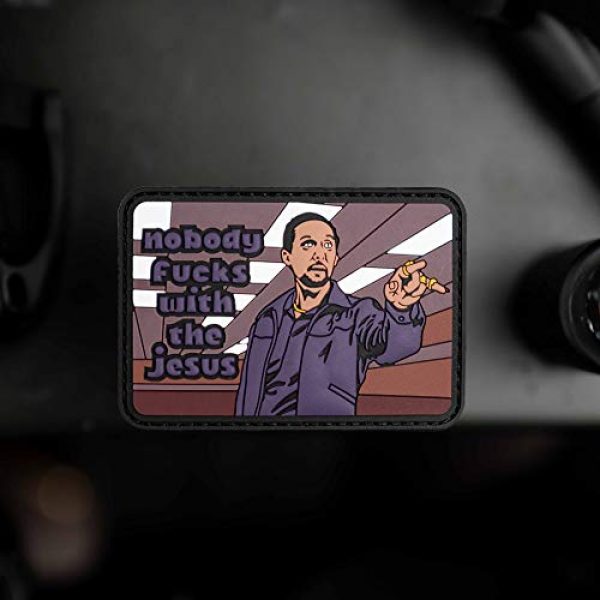 NEO Tactical Gear Airsoft Morale Patch 1 The Big Lebowski Nobody Fcks with The Jesus 3D PVC Morale Patch - Hook Backed with Matching Loop by NEO Tactical