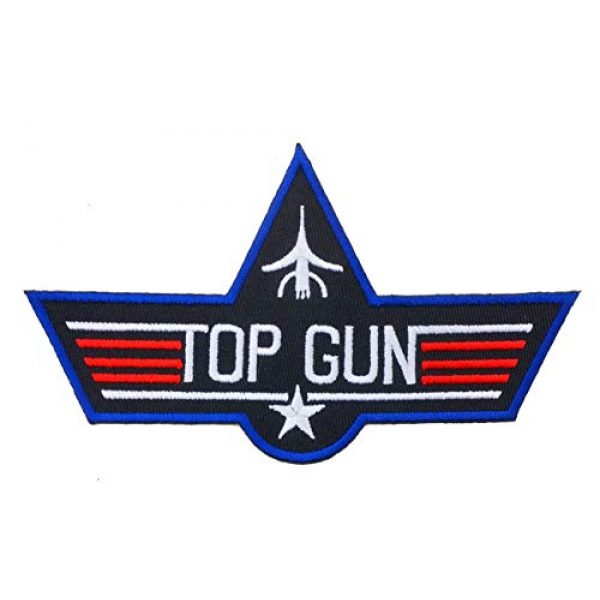 Graphic Dust Airsoft Morale Patch 2 Top Gun Iron On Embroidered Patch Logo Sew Jacket Uniform