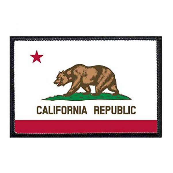 P PULLPATCH Airsoft Morale Patch 1 California State Flag Morale Patch | Hook and Loop Attach for Hats, Jeans, Vest, Coat | 2x3 in | by Pull Patch