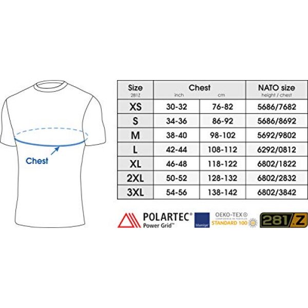 281Z Tactical Shirt 5 281Z Mens Thermal Lightweight Base Layer T-Shirt - Hiking Trekking Outdoor - Polartec Power Grid - Terrain Reliability Line