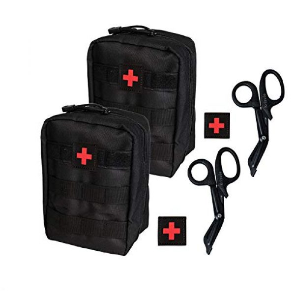 Krisvie Tactical Pouch 1 Krisvie 2Pack Tactical EMT Pouch 1000D Nylon Molle First Aid Bag for Outdoor