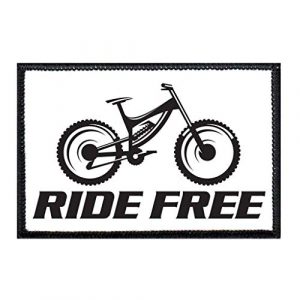 P PULLPATCH Airsoft Morale Patch 1 Ride Free - Mountain Bike Morale Patch | Hook and Loop Attach for Hats, Jeans, Vest, Coat | 2x3 in | by Pull Patch