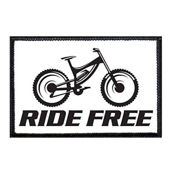 P PULLPATCH Airsoft Morale Patch 1 Ride Free - Mountain Bike Morale Patch | Hook and Loop Attach for Hats, Jeans, Vest, Coat | 2x3 in | by Pull Patch