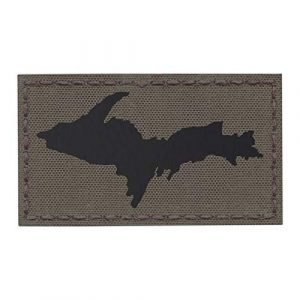 Tactical Freaky Airsoft Morale Patch 1 IR Ranger Green Yooper Upper Peninsula Michigan UP 2x3.5 Infrared IFF Tactical Morale Fastener Patch