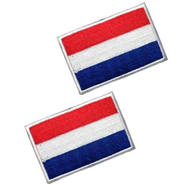 Tactical Embroidery Patch Airsoft Morale Patch 1 2pcs Netherlands Flag Embroidery Patch Military Tactical Morale Patch Badges Emblem Applique Hook Patches for Clothes Backpack Accessories