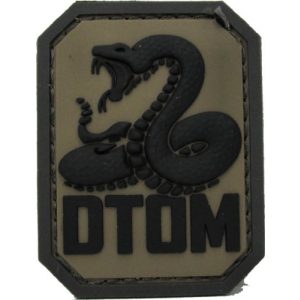 Mil-Spec Monkey Airsoft Morale Patch 1 DTOM Don't Tread on Me Morale Patch - PVC (ACU Dark)