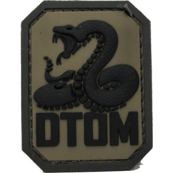 Mil-Spec Monkey Airsoft Morale Patch 1 DTOM Don't Tread on Me Morale Patch - PVC (ACU Dark)