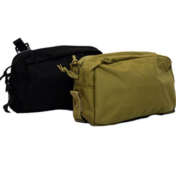 London Bridge Trading Tactical Pouch 1 LBT Modular GP Horizontal Utility Pouch Black/Coyote MOLLE 2 Pack