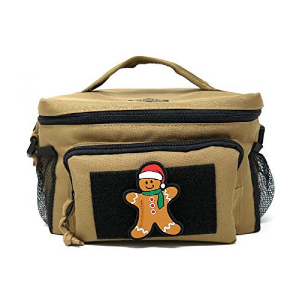Stinking Patch Co. Airsoft Morale Patch 6 Gingerbread Man Hook and Loop PVC Rubber Patch | Christmas Tactical Patch