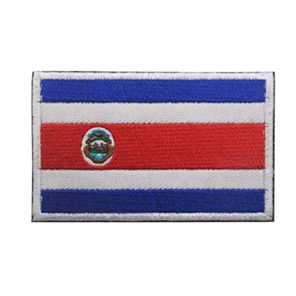 Tactical Embroidery Patch Airsoft Morale Patch 1 Costa Rica Flag Embroidery Patch Military Tactical Morale Patch Badges Emblem Applique Hook Patches for Clothes Backpack Accessories