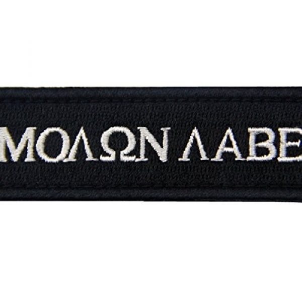 EmbTao Airsoft Morale Patch 2 Tactical Molon Labe Spartan Morale Fastener Hook & Loop Patch - Black