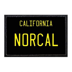 P PULLPATCH Airsoft Morale Patch 1 Norcal - California License Plate Morale Patch | Hook and Loop Attach for Hats, Jeans, Vest, Coat | 2x3 in | by Pull Patch