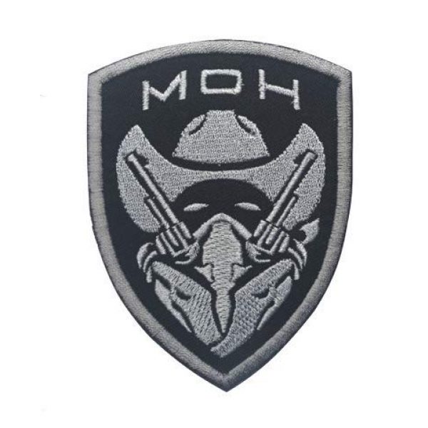 Tactical Embroidery Patch Airsoft Morale Patch 2 Medal of Honor MOH Masked Cowboy Gunfighter Gunner Embroidery Patch Military Tactical Morale Patch Badges Emblem Applique Hook Patches for Clothes Backpack Accessories