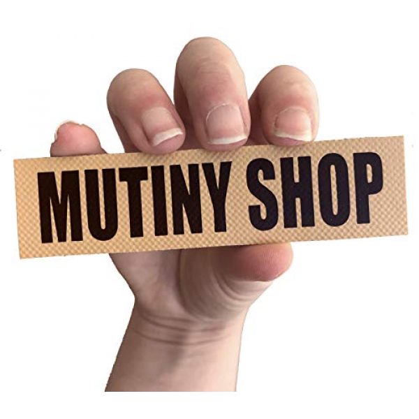 Mutiny Shop Airsoft Morale Patch 3 1x3 Custom Text Vinyl Patch - Huge Variety of Colors and Sizes - Name Tape