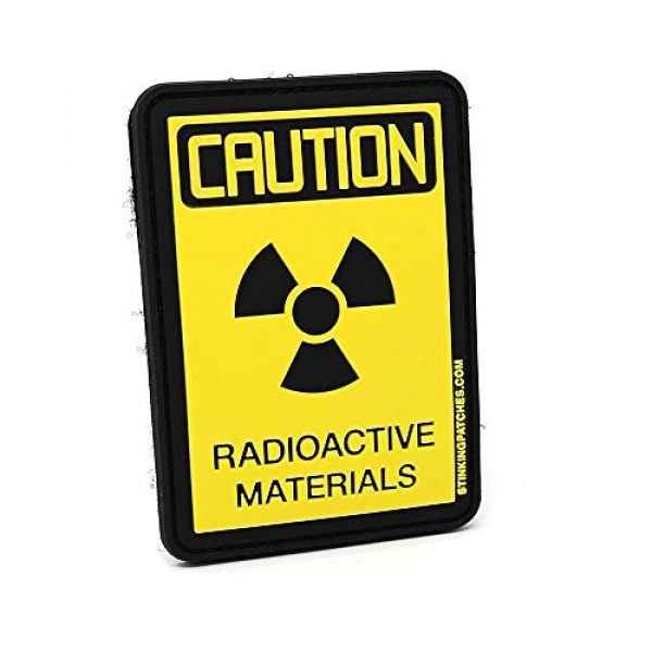 Stinking Patch Co. Airsoft Morale Patch 1 Caution Radioactive Materials PVC Tactical Patch | Funny and Practical!