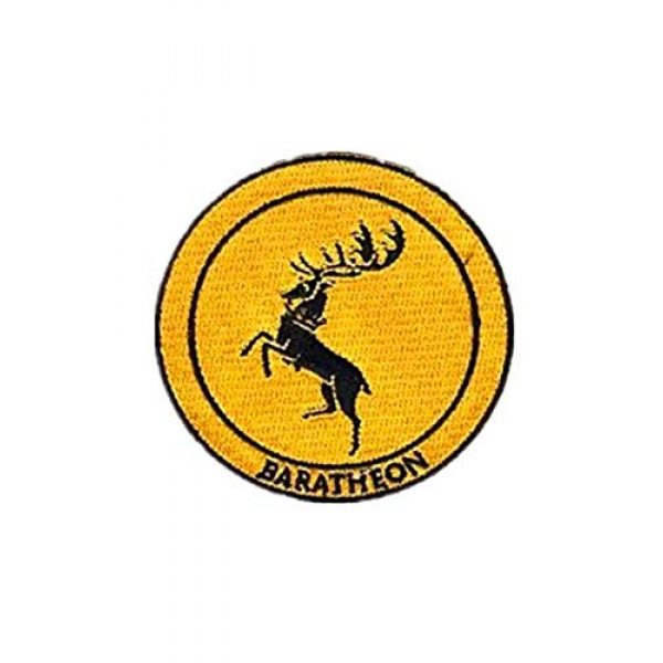 Embroidery Patch Airsoft Morale Patch 1 Game of Thrones House Baratheon Military Hook Loop Tactics Morale Embroidered Patch