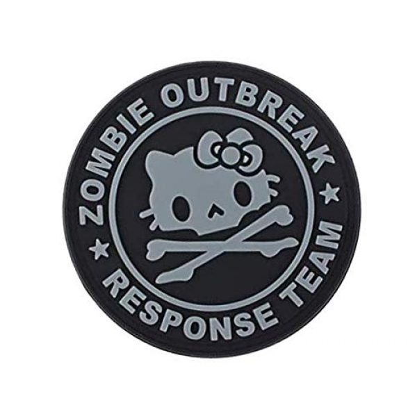 PVC PATCH Airsoft Morale Patch 2 Hello Kitty Zombie Outbreak Response Team Military Hook Loop Tactics Morale PVC Patch (color3)