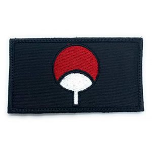 Almost SGT Airsoft Morale Patch 1 Naruto Uchiha Emblem Logo - Funny Tactical Military Morale Embroidered Patch Hook Backing