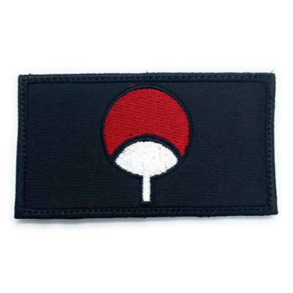Almost SGT Airsoft Morale Patch 1 Naruto Uchiha Emblem Logo - Funny Tactical Military Morale Embroidered Patch Hook Backing