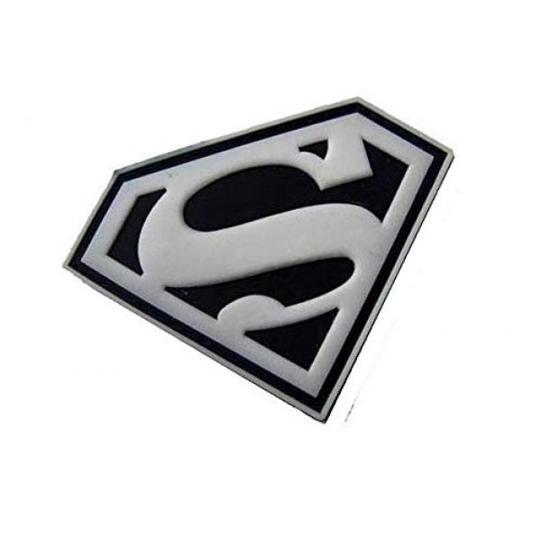 PVC PATCH Airsoft Morale Patch 2 Superman Superhero Military Hook Loop Tactics Morale PVC Patch (color2)