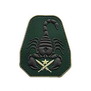 PVC PATCH Airsoft Morale Patch 1 Scorpion Unit Military Hook Loop Tactics Morale PVC Patch (color3)