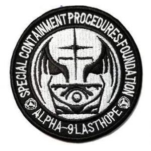 Tactical Embroidery Patch Airsoft Morale Patch 1 Alpha-9 Last Hope" Mobile Task Forces Special Containment Procedures Foundation SCP Tactical Embroidery Patch Hook & Loop Morale Patch Military Patch for Clothing Accessory Backpack Armband