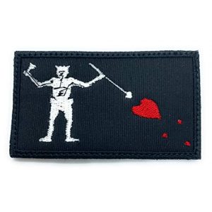 Almost SGT Airsoft Morale Patch 1 Blackbeard Flag Patch Blackbeard Pirate Flag Patch - Funny Tactical Military Morale Embroidered Patch Hook Backing