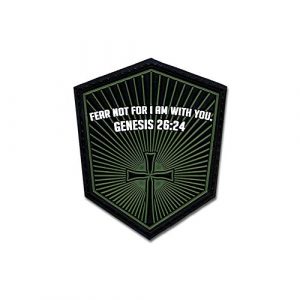 SFI Airsoft Morale Patch 1 Tactical Combat Morale Jacket Patch Badge PVC Hook and Loop - Genesis 26:24 ODG