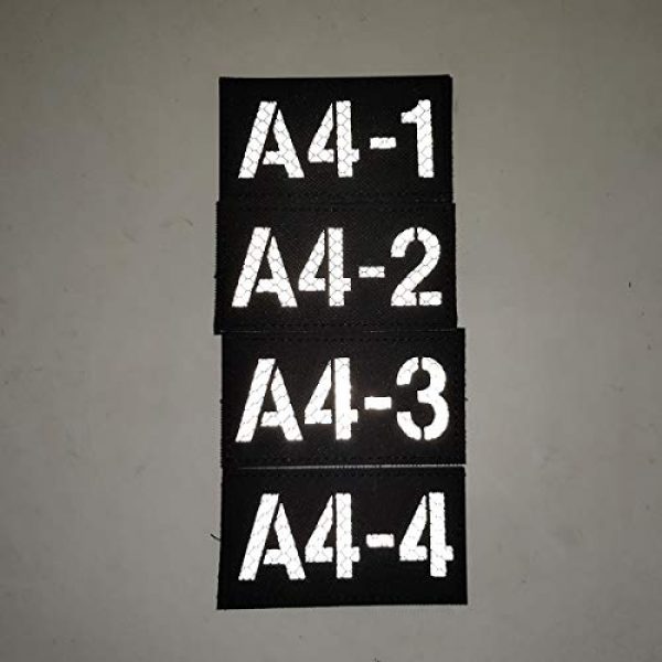 ODSP Airsoft Morale Patch 5 Infrared IR Call Sign Reflective Patch, Customizable A4-2 Team Personalized Emblem Tactical Military Tactical Morale Patches Armband Badges for Clothing Accessory Backpack 3.54 x 1.97 Inch, 2 Pieces