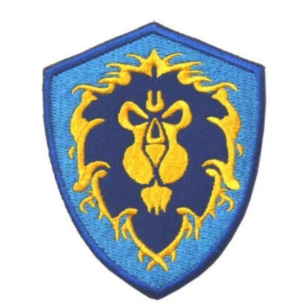 Tactical Embroidery Patch Airsoft Morale Patch 5 Wow Warcraft World Alliance Tribe Tactical Embroidery Patch Hook & Loop Morale Patch Military Patch for Clothing Accessory Backpack Armband (4pcs)