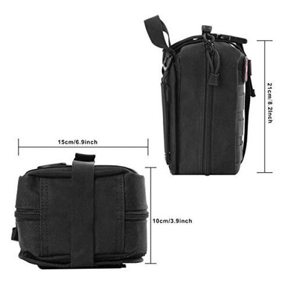 DOUN Tactical Pouch 6 DOUN First Aid Pouch, Rip-Away EMT Tactical MOLLE Medical First Aid IFAK Utility Bag