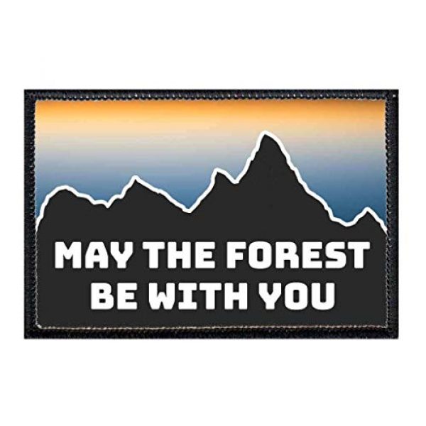 P PULLPATCH Airsoft Morale Patch 1 May The Forest Be with You Morale Patch | Hook and Loop Attach for Hats, Jeans, Vest, Coat | 2x3 in | by Pull Patch