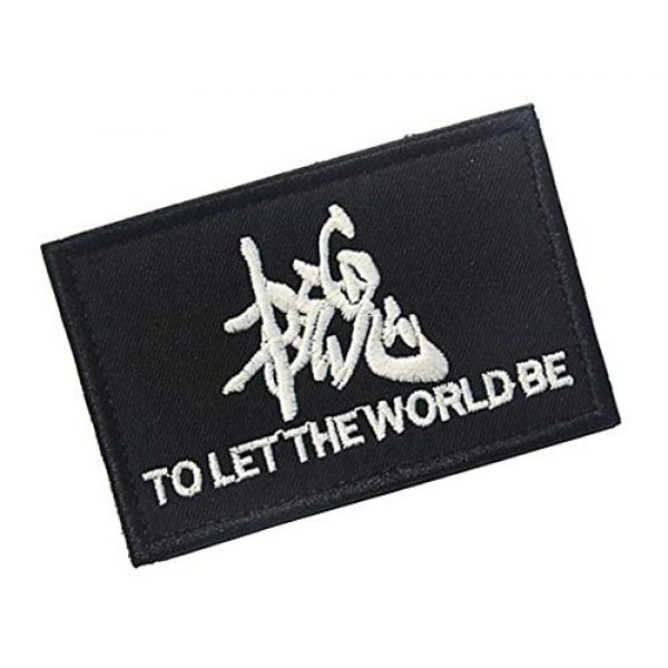 Embroidery Patch Airsoft Morale Patch 2 Metal Gear Solid"to Let The World Be"Military Hook Loop Tactics Morale Embroidered Patch