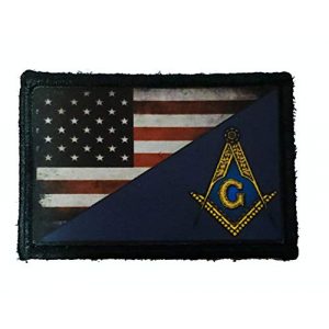 RedheadedTshirts Airsoft Morale Patch 1 Masonic Compass/USA Flag Tactical Patch -Made in The USA- Patches Perfect for Your Plate Carrier Military Vest, hat, Backpack. Funny Patch by Redheadedtshirts!