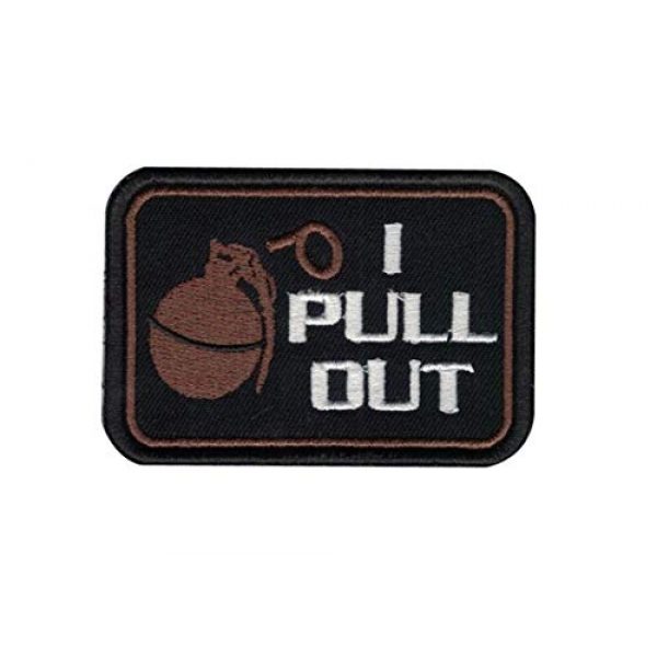 HOMMALAI Airsoft Morale Patch 1 B71 I Pull Out The Grenade Funny Funny Saying Military Embroidered Morale Patch Hook Backing 3X2 inch (Color A)