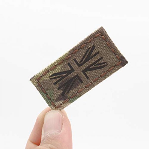 Tactical Freaky Airsoft Morale Patch 1 Tiny 1x2 IR Multicam Union Jack UK MTP Army British Army Tactical Morale Touch Fastener Patch