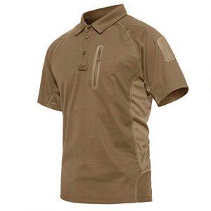 CRYSULLY Tactical Shirt 1 Men's Short Sleeve Shirt Cargo Tactical Military Pullover Outdoor T-Shirt Army Combat Polo Shirts
