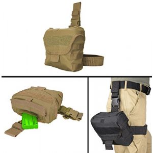 Ultimate Arms Gear Tactical Pouch 1 Ultimate Arms Gear Tactical Tan Utility Multi Purpose MOLLE Dump Ammo Ammunition Magazine Stripper Clips Pouch Drop Leg & Belt Adjustments Universal Rifle Shotgun Pistol Gun